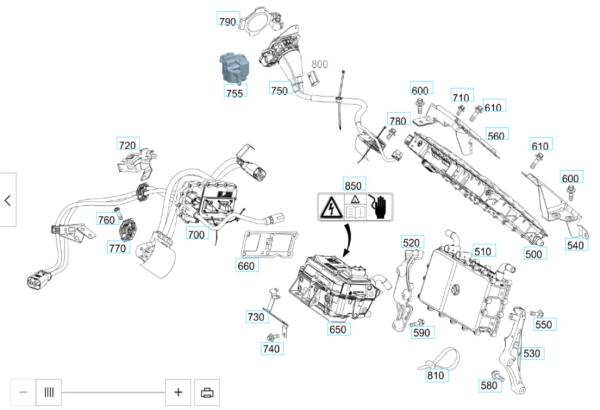 Elektrischer Leitungssatz DC A 451 540 24 06 für Electric Drive Elektro Smart 451 ED 3